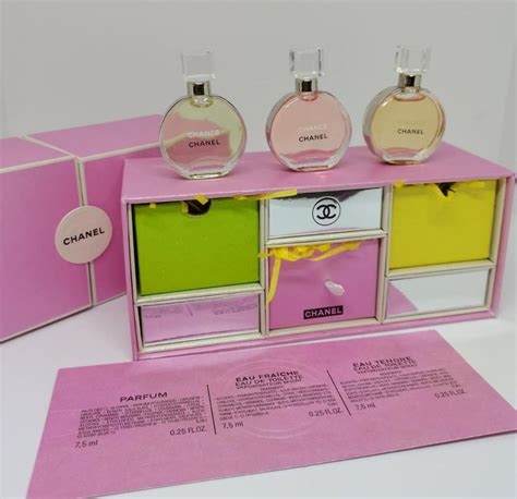 mini chance chanel perfume|chanel mini perfume set price.